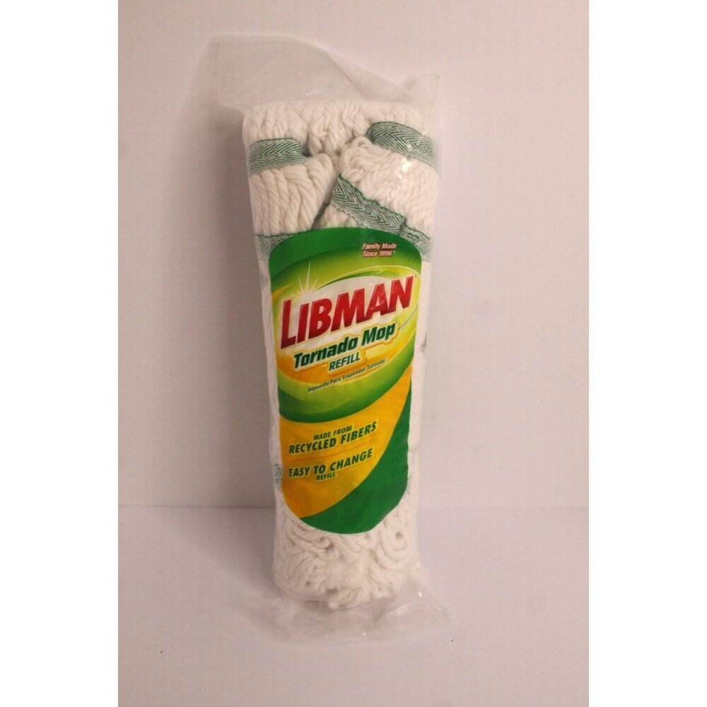Libman Tornado Mop‎ Refill Head Twist Synthetic Yarn Machine Washable Reusable